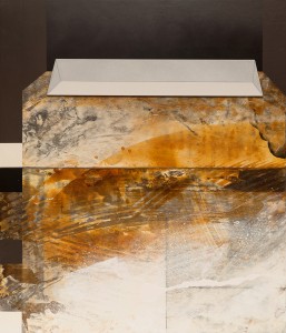 The Golden Hour Enamel, shellac, and steel on Baltic birch panel (2011)